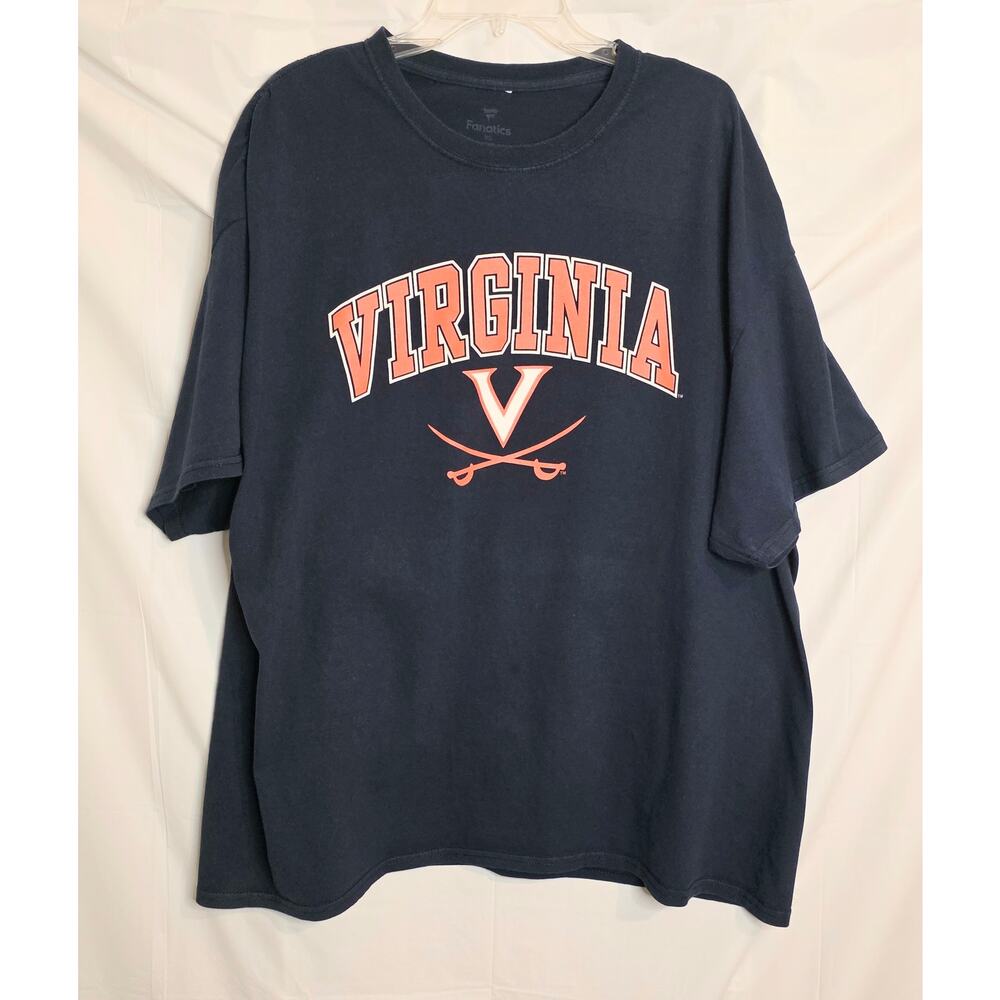 Fanatics T-shirt Virginia Cavaliers Men's Size 3XL Navy & Orange Athletic Sports